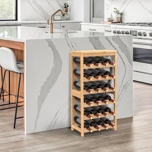 3 Tier Bamboo Wine Rack for Countertop, 12 Bottles Wine Storage Shelf for Kitchen Pantry Cabinet