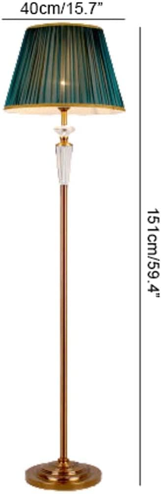 standing Metal Crystal Floor Light Fabric Lampshade Standing Lamp Reading Lamp for Living Room Office and Bedroom s for living room modern