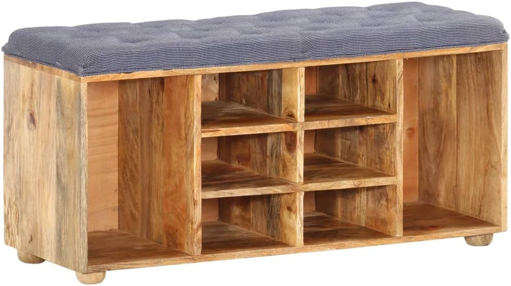 vidaXL Hall Bench, Wooden Bench with Shelves and Compartments, Entryway Bench, Hallway Storage Bench for Living Room Bedroom, Farmhouse