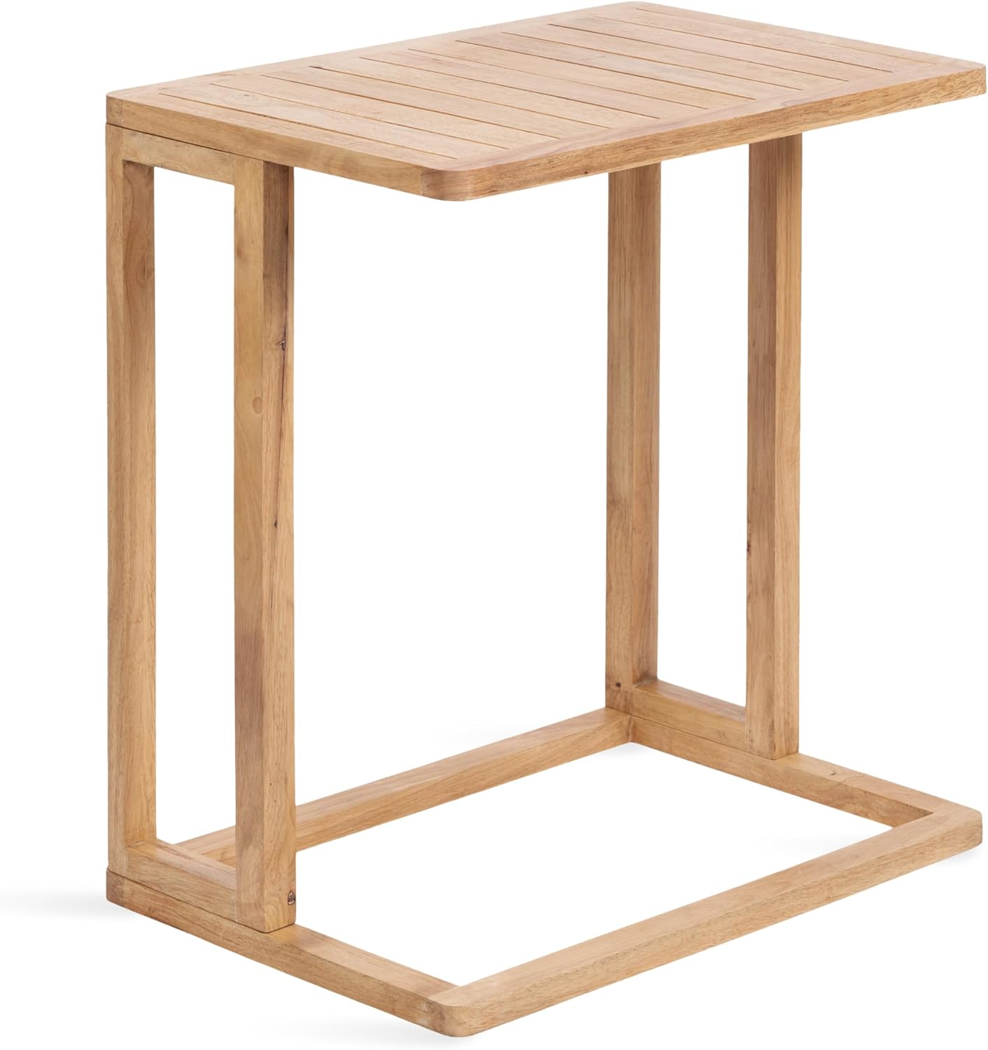 Kate and Laurel Slayton Modern TV Tray Worksapce Laptop Table for Living Room Home Decor, 24x16x26, Natural