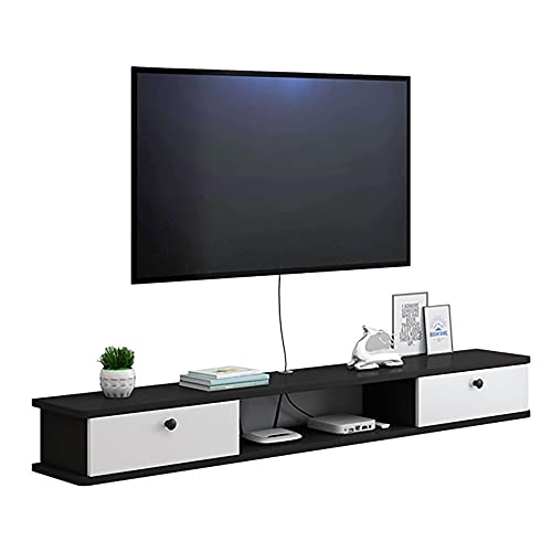 Floating TV Stand Cabinet Entertainment Floating Wall Unit,Matte Hanging TV Console,for Home Office Storing Cable Boxes Routers DVD Players Set-top Box Photo Frames