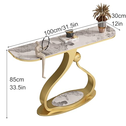 Modern Entryway Table, Modern Console Table Foyer Hallway Table, Narrow Long Hallway/Entryway Table, Entrance Table for Hallway, Entryway, Living Room, Foyer, Corridor, Office(Black)