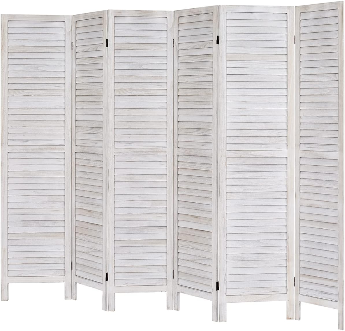 RHF 6 Panel Room Divider Room Dividers and Folding Privacy Screens, Wood Privacy Screen Room Dividers, 5.6 Ft Tall Room Divider Wall, Space Seperater,Portable (6 Panel, White)