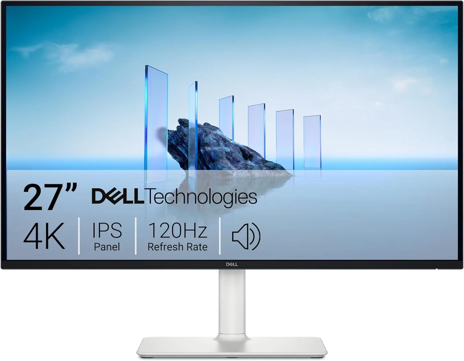Restored Dell 27 Plus 4K Monitor 27" UHD 120Hz IPS Anti-glare Computer Display Ash White, S2725QS (Refurbished)