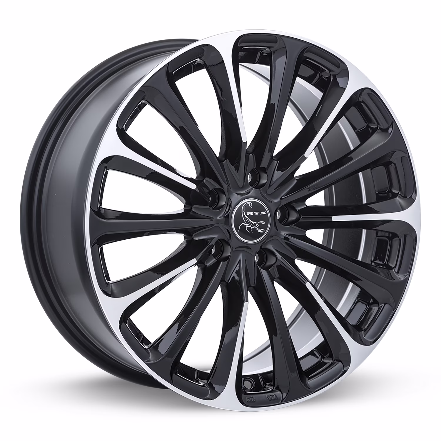 RTX POISON 16X7 5-114.3 42P C73.1 BLACK MCH Wheel