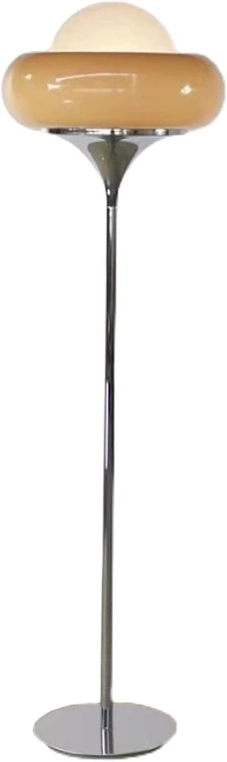 Standing Retro Iron Egg Tart Floor Light Luxury Glass Lampshade s for Living Room Bedroom s for Living Room Modern