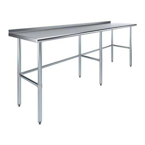 AmGood Stainless Steel Work Table Open Base with 1.5