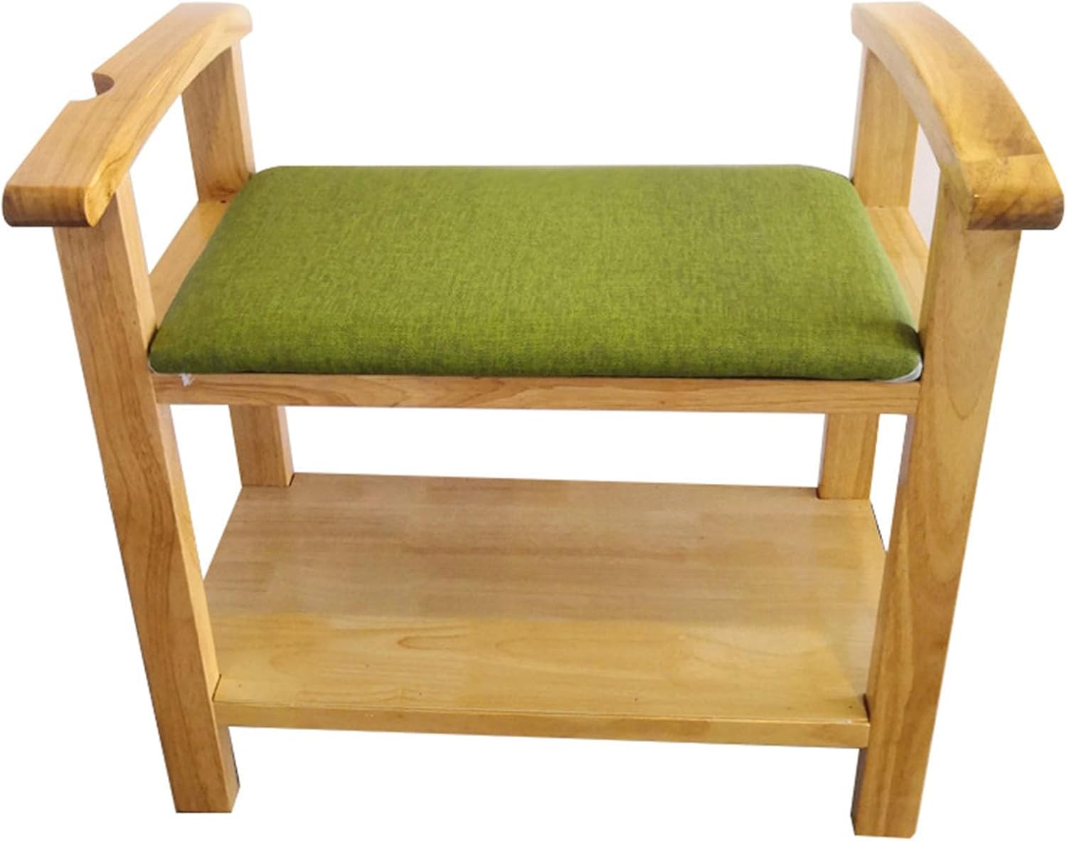 Storage Bench, Entryway Shoe Rack with Cushion and Open Compartments, Shoe Organizer Bench for Living Room, Bedroom, Hallway, Closet, Garage Mud Room