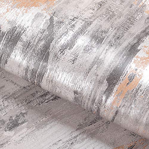 Livelynine 24 X394inch Wide Concrete Peel and Stick Wallpaper for Bedroom Living Room Silver Grey Cement Look Wall Paper for Bathroom Waterproof Contact Paper for Countertops Basement Wall Covering