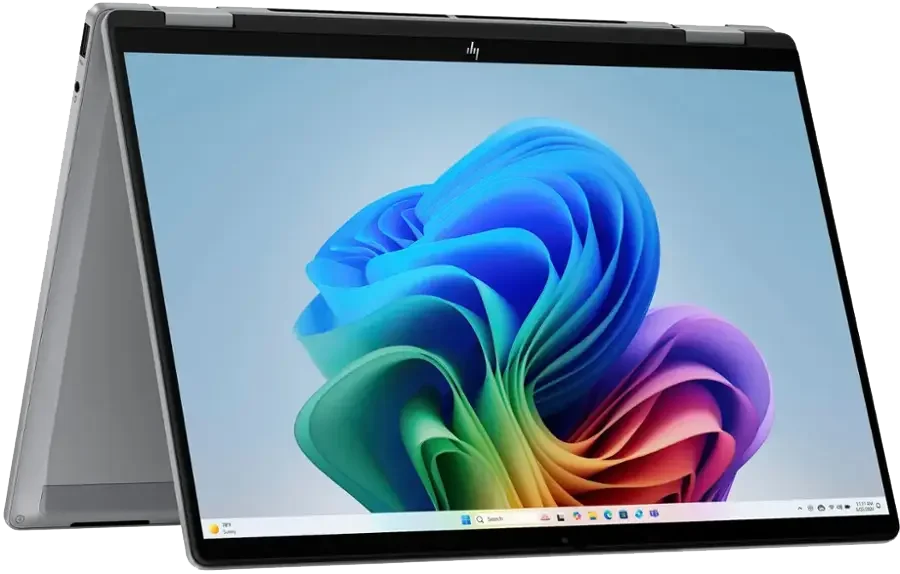 HP OmniBook X Flip Premium 2-in-1 Copilot+ AI PC Laptop 14" WUXGA Touch 400nits AMD 6-core Ryzen AI 5 340 (Up to 50 TOPS) 16GB DDR5 512GB SSD Backlit Wi-Fi6E 5MP IR Camera Poly Win11