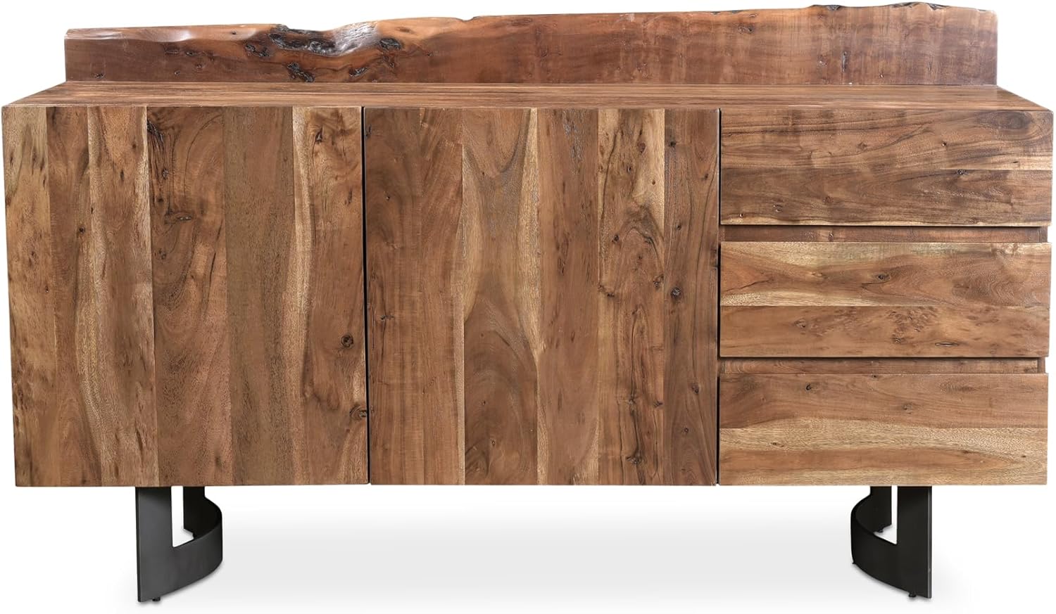 Ellis Sideboard, Solid Acacia, Live Edge, Natural Stain