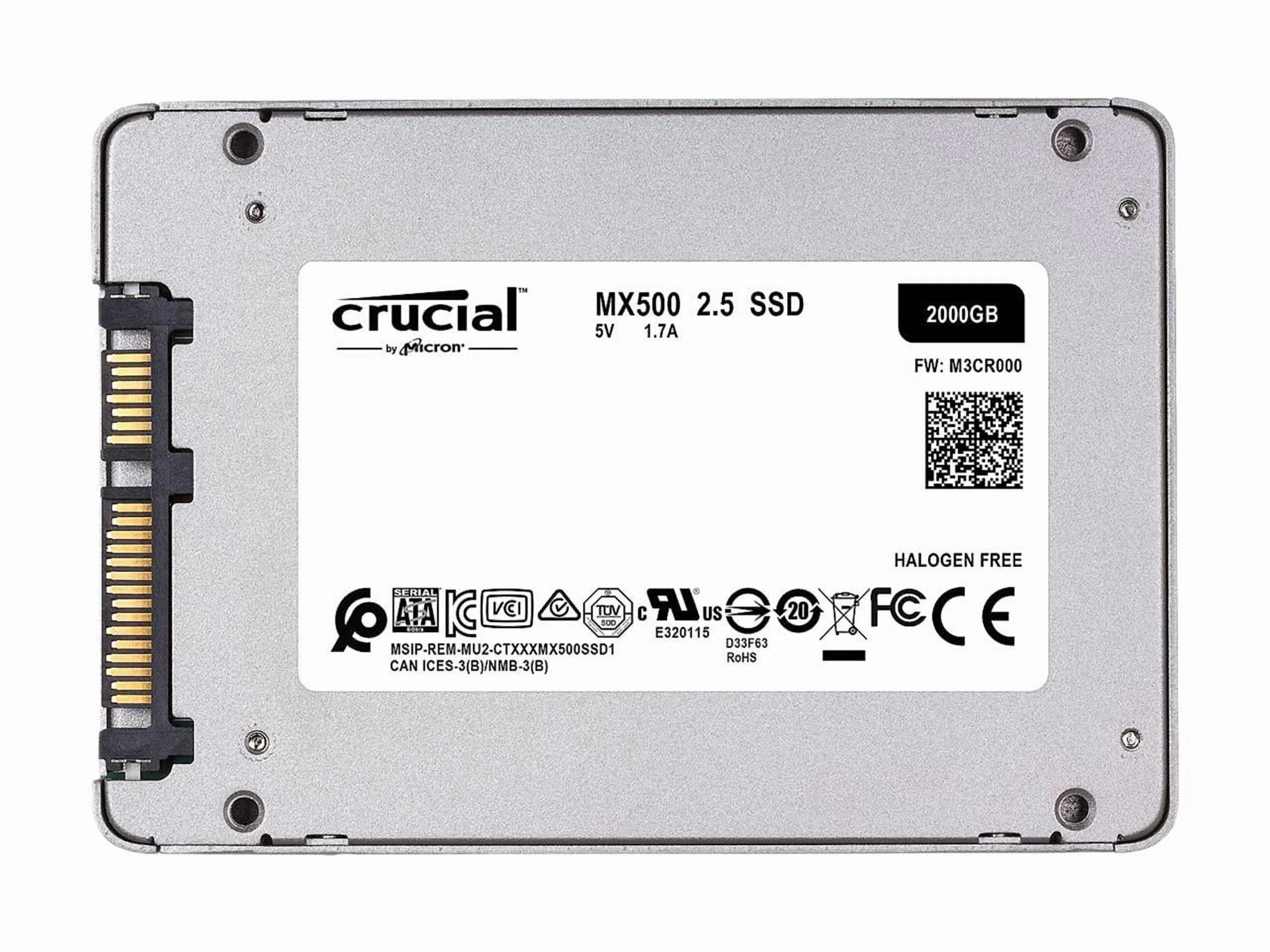 Crucial MX500 2TB 3D NAND SATA 2.5 Inch Solid State Drive SSD - CT2000MX500SSD1