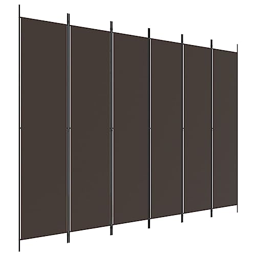 6-Panel Room Divider Brown 118.1