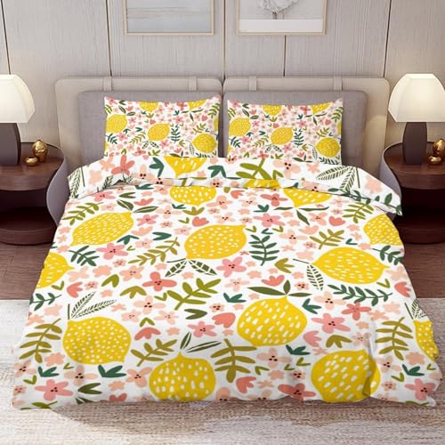 Delerain Comforter Set Queen Size, Colorful Hawaii Palms 3-Piece Bedding Set for Women Men Modern Soft Microfiber Bedroom Set Room Decor, 1 Duvet Cover + 2 Pillowcases