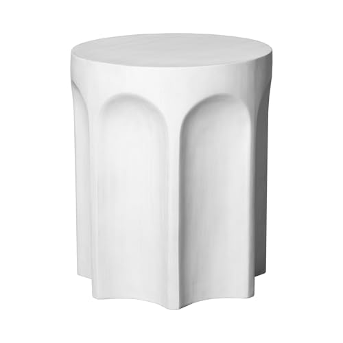 East at Main Indigo Road by Egypt Sherrod Athena Column Side Tabl (White)