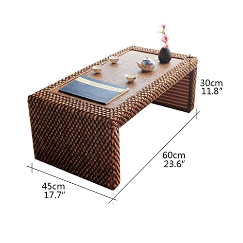 Tea Table for Living Room Rattan Side Table Small Coffee Table for Living Room Furniture Coffee Table Portable Coffee Side Table Modern Accent Table End Table Clear (Color : B)
