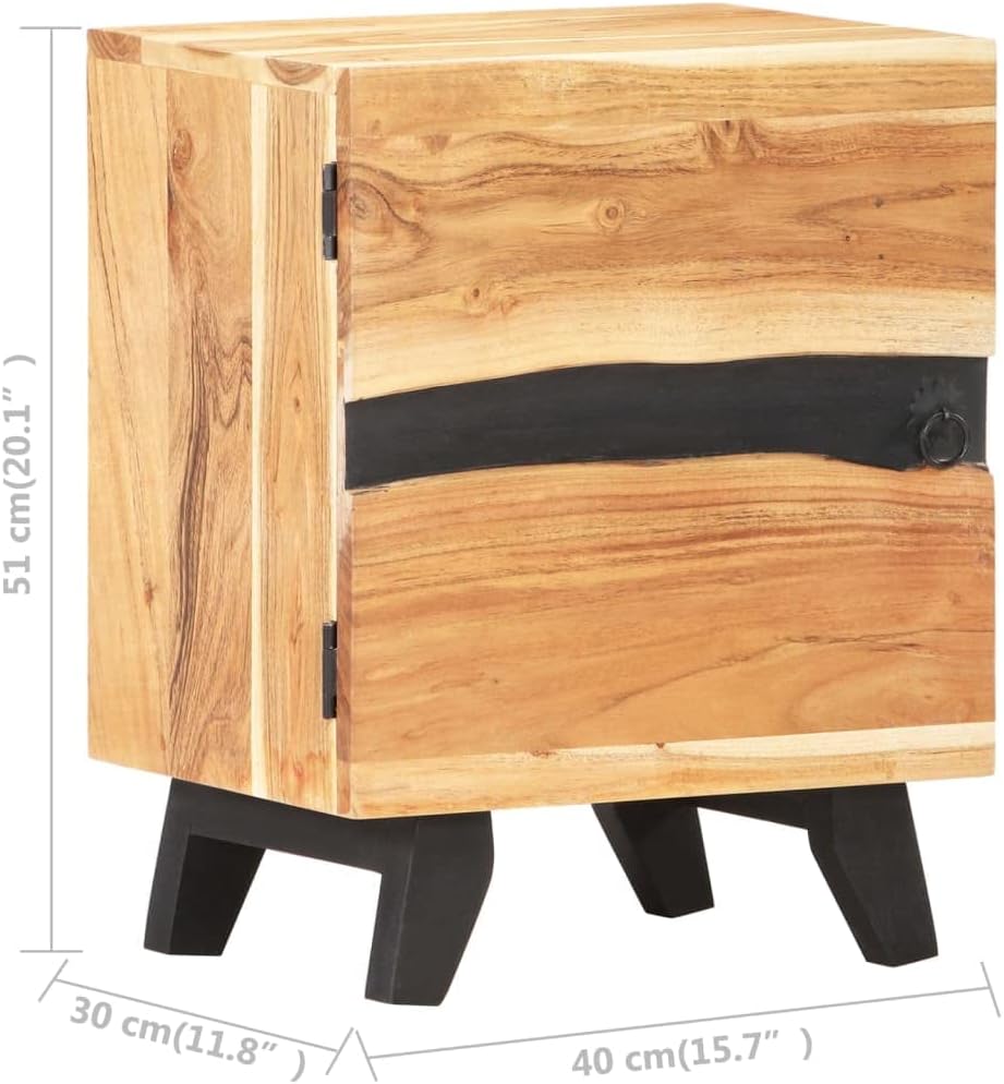 Bedside Cabinet, Sofa Side Table Short Bathroom Cabinet Rustic Entryway Table Wooden Corner Cabinet Suitable for Home Living Room Office Closet 15.7