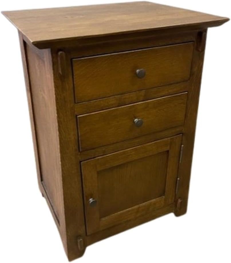 Crafters and Weavers Mission Style Tapered Leg 2 Drawer Nightstand
