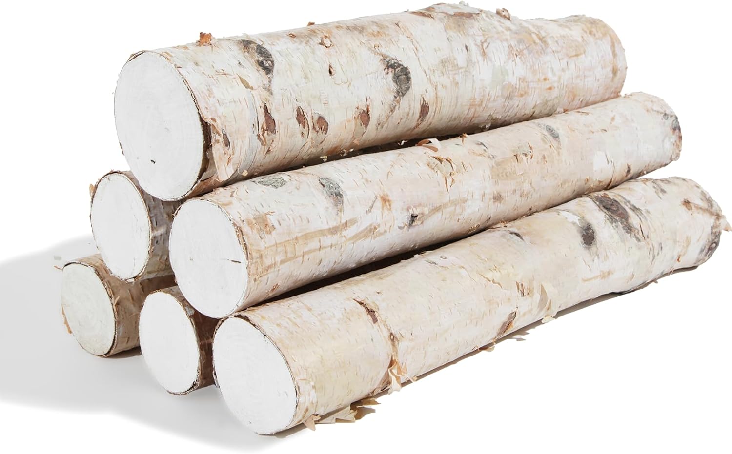 6 Pack Birch Logs Decorative Birch Branches Natural Birch Log for Decoration,Crafts,DIY, Fireplace Decor Firewood(Birch Logs:2.3