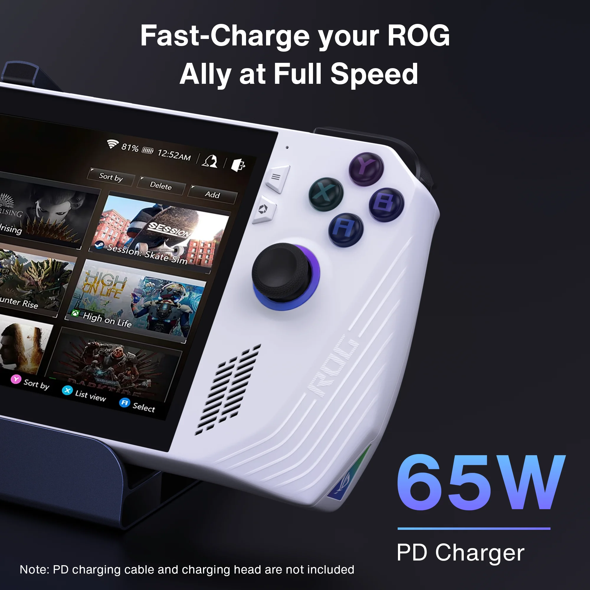 ROG Docking Station for Steam Deck OLED ASUS ROG Ally Lenovo Legion Go MSI Claw 6-in-1 HDMI 4K 60Hz Ethernet USB-C 100W