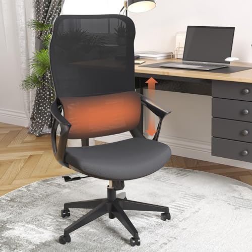 SANODESK OS4-V2 Office Chair,Ergonomic Computer Chairs with Headrest,Lumbar Support and Tilt Function,Mesh Home Office Desk Chairs with Flip-up Armrest for Video Game,Playing Guitar and Working White