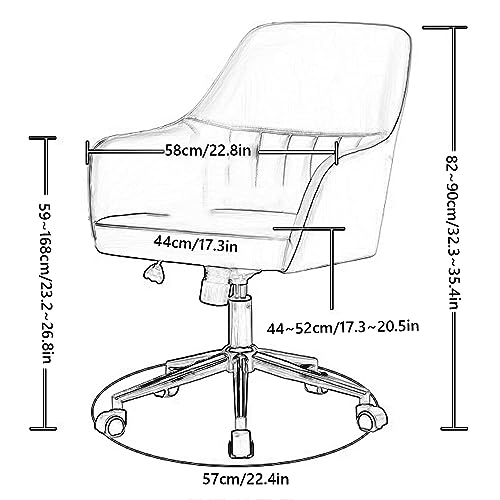 Office Chair - Ergonomic Executive Desk Chairs with Adjustable Height and Armrest, Swivel Task Chair with Tilt Function, Strong Metal Base, PU Leather