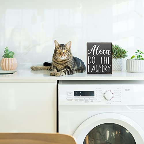 Bathroom Humor Wood Box Sign Farmhouse Vintage Decorative Wood Bathroom Signs Decor, Classic Rustic Wooden Box Stand Up, Your Prayers and Wash Your Hands