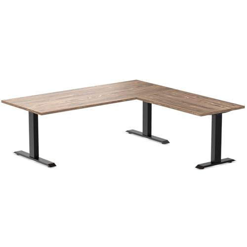 Zero Laminate L-Shape Office Desk - Black / 72 x 30 x 70 x 24 inches/Matte Black