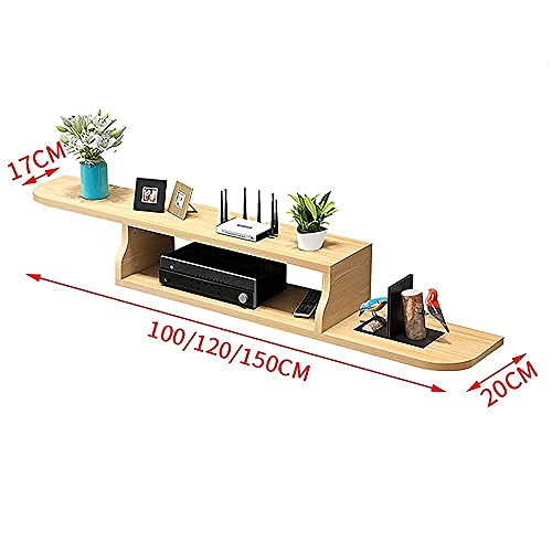 TV Stand Tv Stand Cabinet Tv Wall Units for Living Room Wall Hanging Tv Standfloating Tv Unitwall-Mounted Tv Cabinet Shelf Router Shelf DVD Set-Top Box Storage Rack/C/100Cm/a/120C