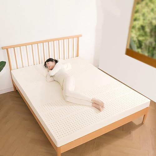Natural Latex Mattresses Massage Single Double Hotel Mattress Family King Queen Twin Full Size - 2/3/4 Inch - Organic Cover Included,2in,90x190cm(35x75in)