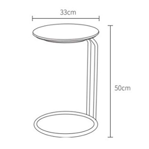 GYLXW Nordic Style Round Side Table Wooden Iron Sofa Corner Table Simple Bedroom Living Room Small Coffee Table Leisure (Color : E)