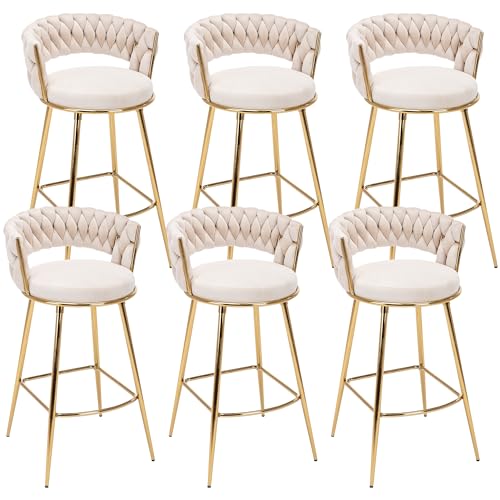Bar Stools Set of 2, Velvet 30