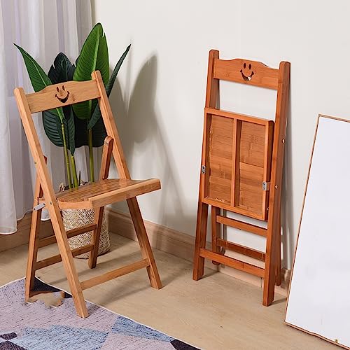 Bamboo Folding Chair,Portable Folding Chair for Indoor and Outdoor Use,Suitable for Picnics,Camping,Outdoor Concerts,Easy to Carry and Store (Brown)