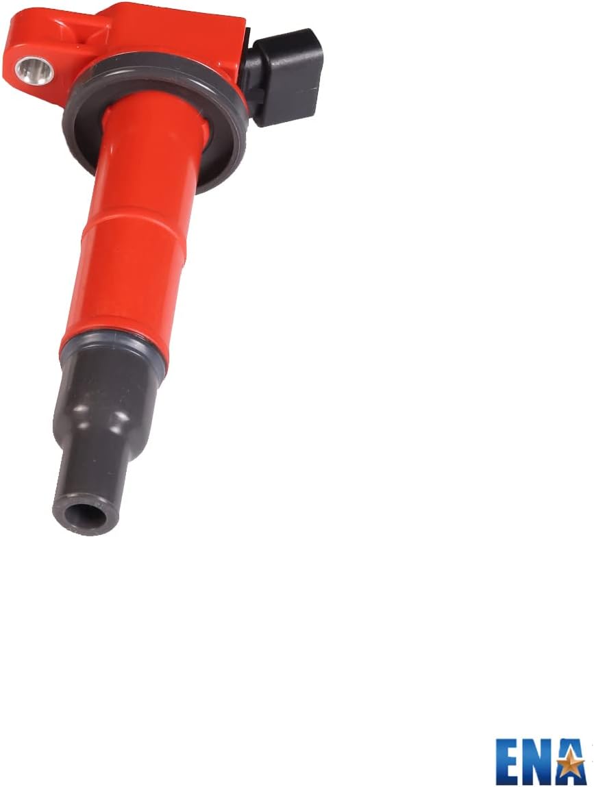 ENA Pack of 4 UF333 Red Ignition Coil 7092 Spark Plug 2.4 L4 Compatible with Toyota Camry Corolla Highlander Matrix RAV4 Solara HS250h tC xB 2001 2002 2003 2004 2005 2006 2007 2008 2009 2010 2011 2012