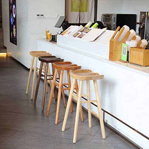 Modern Counter Bar Stools for Kitchen Island, Wooden Bar Stool with Foot Stool Home Modern Casual High Chair Suitable for Counter Cafe Bar Stool(#3,55cm), LDYU20230503