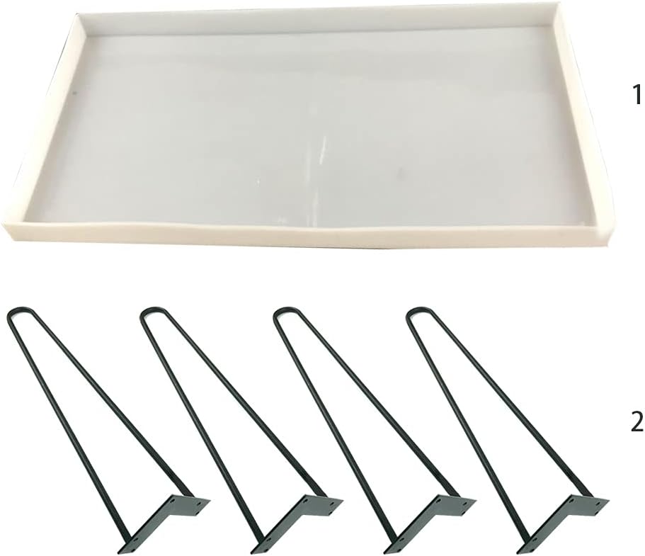 SOFEA Resin Pattern, River Table Silicone Mold with Table Legs Resin Epoxy Craft Polymer Clay Craft DIY Ornament Jewelry Making Tools