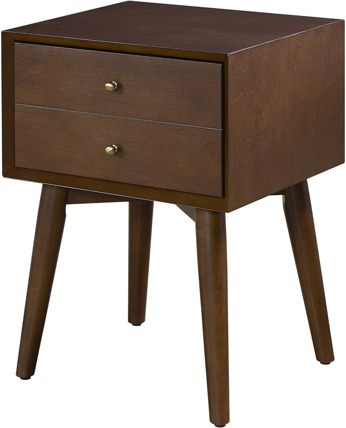 Farmhouse Fresh Night Stand with One Drawer - Mahogany Finish, 15