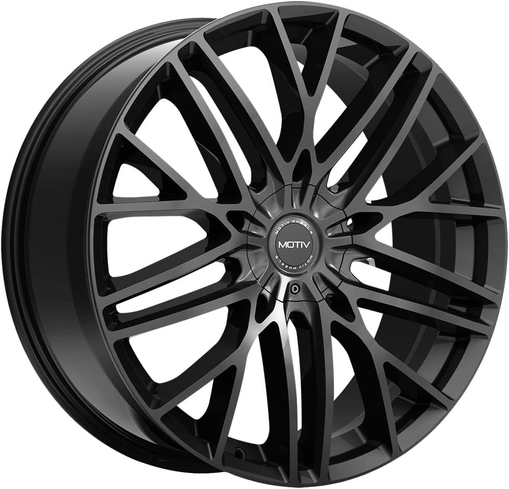 437 Gloss Black Wheel with Glossy (22 x 11.5 inches /5 x 114 mm, 40 mm Offset)