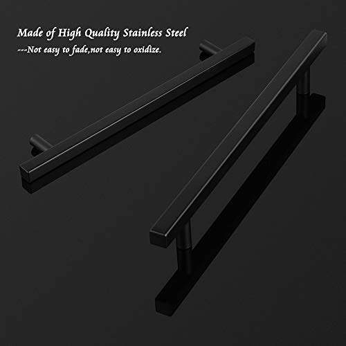 Probrico Cabinet Handles-Pack of 30 Satin Nickel 3inch (76mm) Hole Centers Square T Bar Kitchen Cabinet Handles Drawer Pulls for Kitchen Furniture Hardware