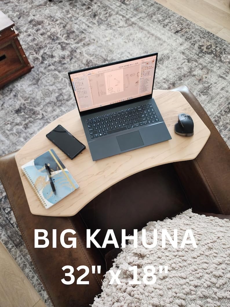 Lapboard, Lapdesk, Wooden Lap Table, Laptop Desk, Work from Home (The BK 32 x 18 x 1/2 inches)