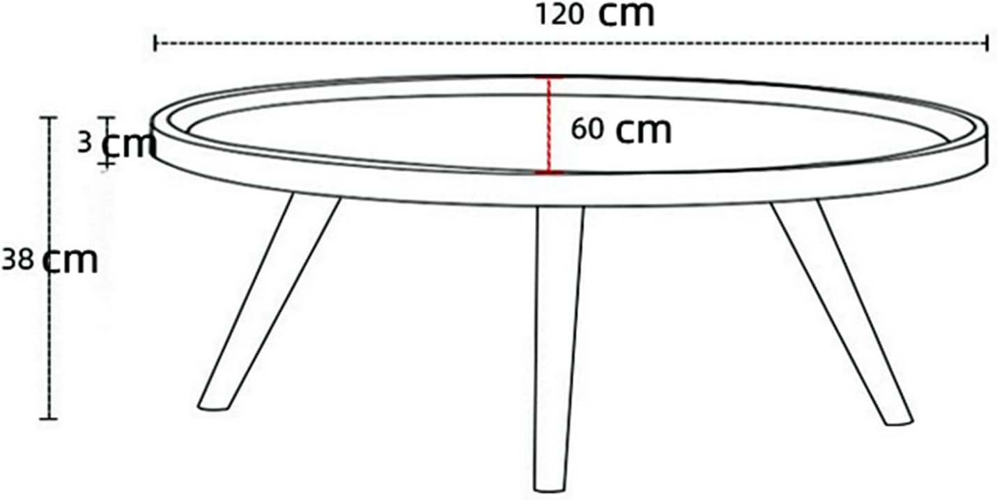Wooden Walnut Coffee Table Rustic Coffee Table Mid-Century Modern Sofa Table Nesting Tables Center Table for Living Room Bedroom Office Furniture Easy Assembly (120cm)