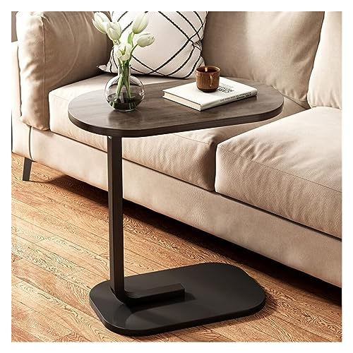 End Table, Simple Sofa Edge Table Modern Living Room Coffee Table Wood Counter Top Household Bedroom Bedside Reading Corner Table,Side Table for Couch or Sofa(Black) (Black)
