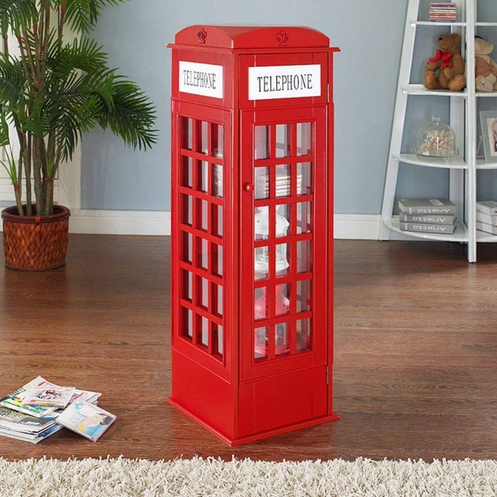 Fashion Bookshelf 5 Tiers Bookshelf Creative Phone Booth Shape Bookcase Wooden Bookshelves Home Furniture Rack Bookcase 365x365x1130 Mm not Shaking