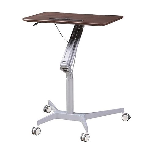 End Table Coffee Table Manual Air Lift End Table with Self Locking Wheels Side Table Unique Bedside Table Removable Stand Computer Desk Space-Saving