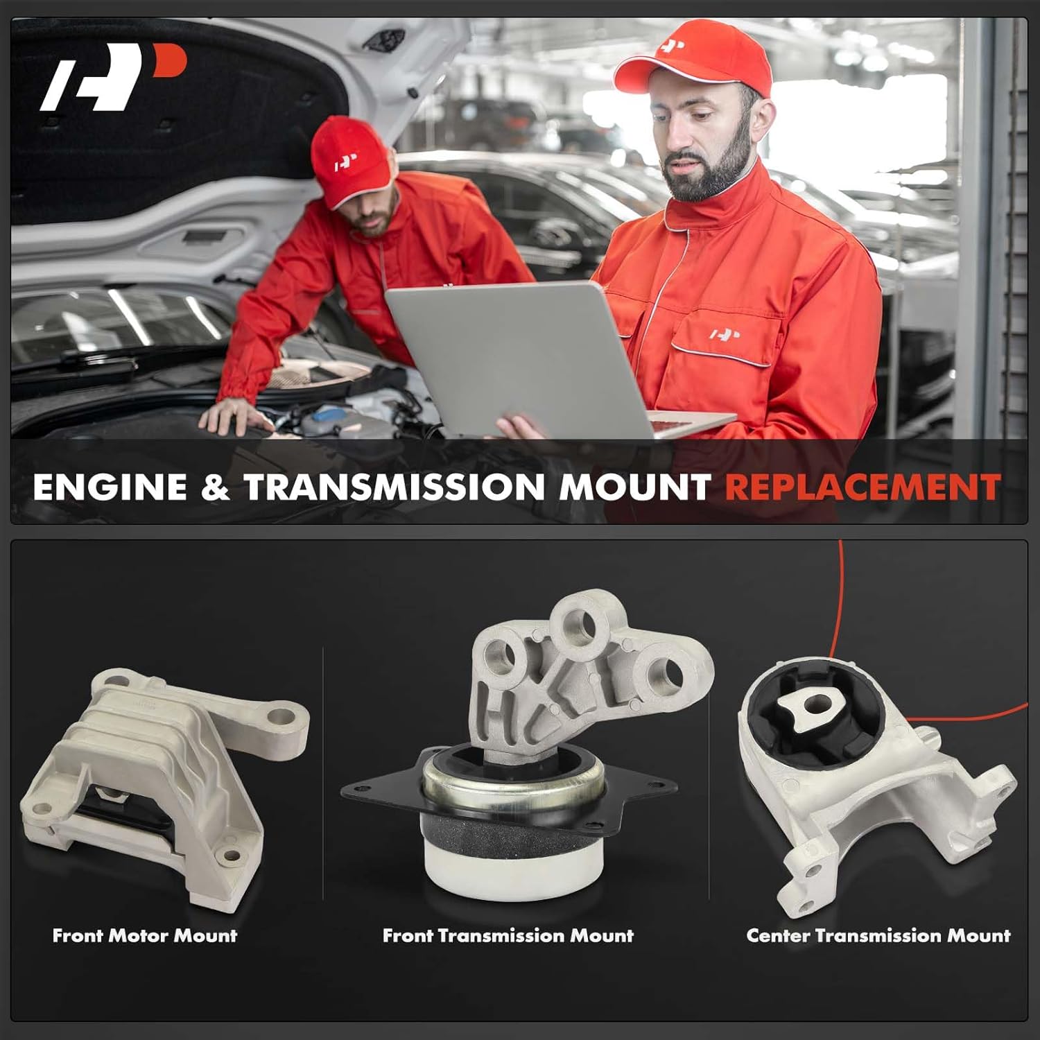 A-Premium 3PCS Engine Motor Mount and Transmission Mount Kit Compatible with Pontiac G6 2008-2010 2.4L & Saturn Aura 2007-2008 2.4L, Automatic Transmission, Replace# 25852869, 22681065