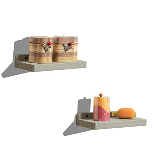 Freezing point Floating Shelf for Wall Set of 2 Natural Wood 23Inch Wall Shelves Decor Plant Display Collectibles Mounted Kitchen Bathroom Bedroom Corner Decorative Storage Stand Carbonized