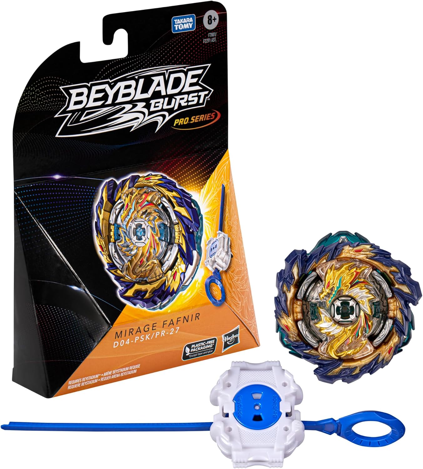 Beyblade Burst Pro Series Mirage Fafnir Spinning Top Starter Pack, Stamina Type Battling Game Top, Toy for Kids Ages 8 and Up