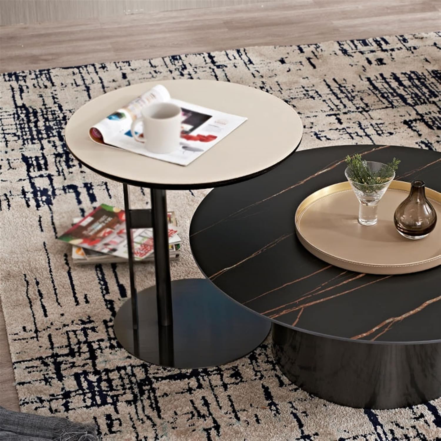 Side Table Fashion Side Table Modern Light Luxury Coffee Table Metal Small Table Home Hotel Office Furniture End Table