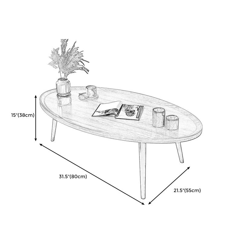 CraftThink Coffee Table, Modern Small Coffee Table with 3 Legs, Wooden Cocktail Table Farmhouse Retro Accent Center Table Side End Table for Living Room Easy Assembly, Brown 15
