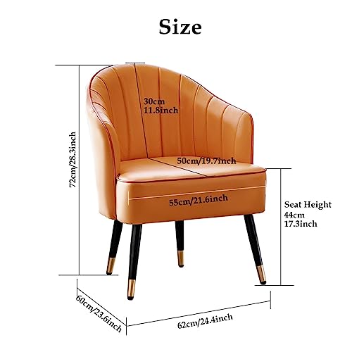 Armchair for Living Room,Modern Accent Club Chair, Leather Chair Upholstered Stool,Single Sofa Chair for Living Room Bedroom Small Space (Color : Pink)